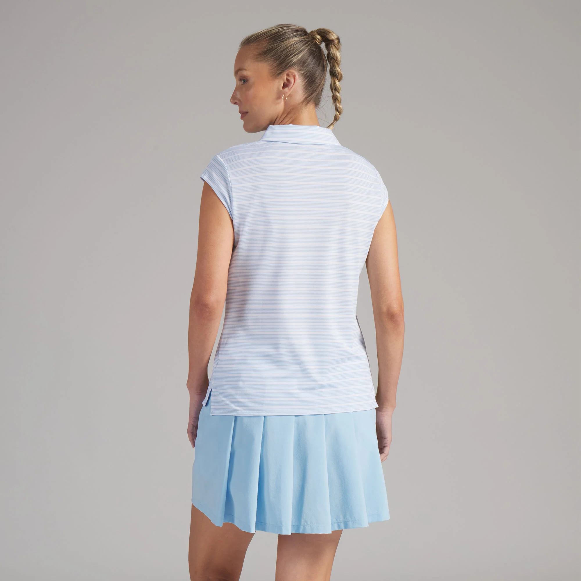 Women's Pique YD Stripe Cap Sleeve Golf Polo - Image 26