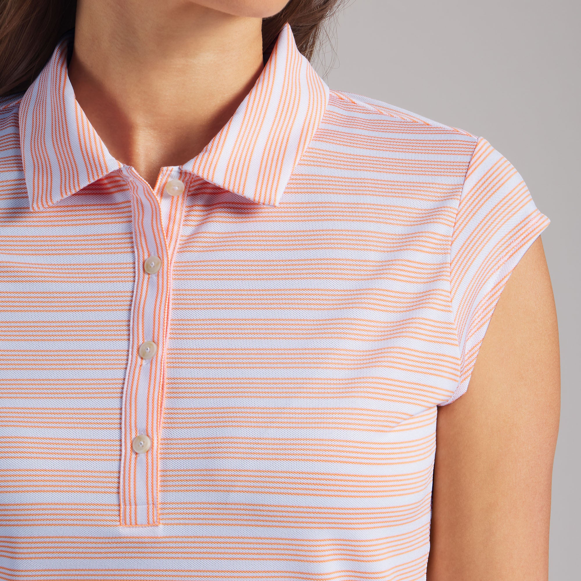 Women's Pique YD Stripe Cap Sleeve Golf Polo - Image 34