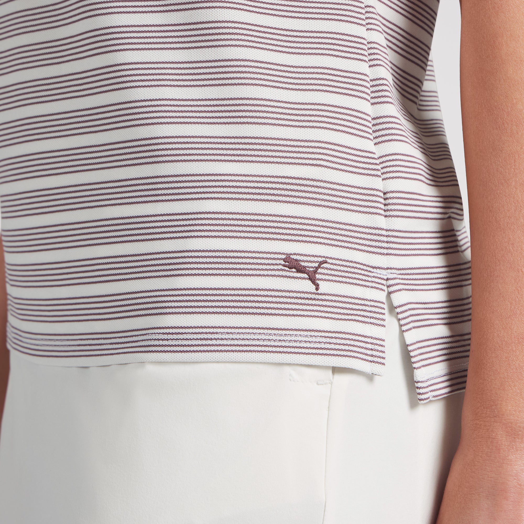 Women's Pique YD Stripe Cap Sleeve Golf Polo - Image 4