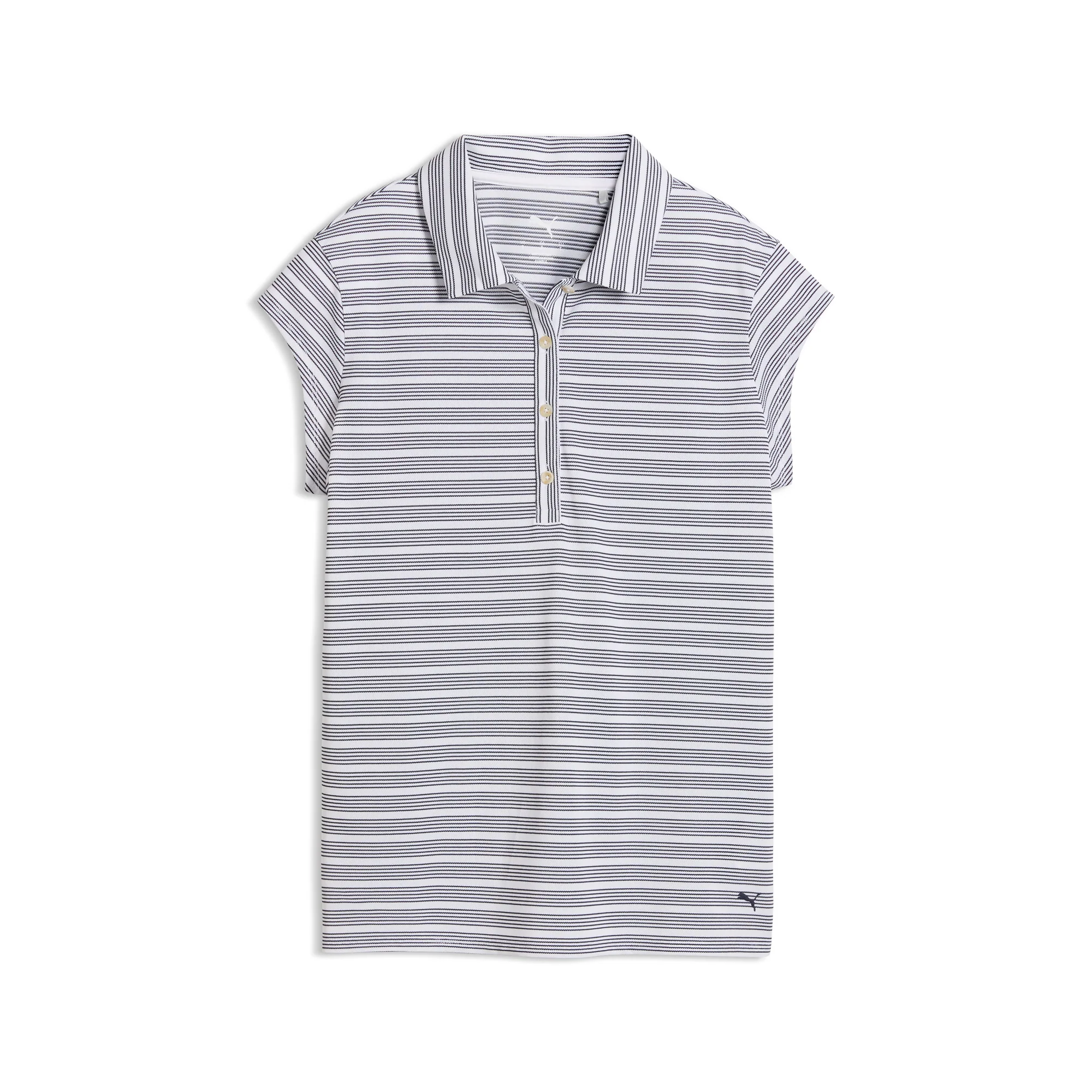 Women's Pique YD Stripe Cap Sleeve Golf Polo - Image 5