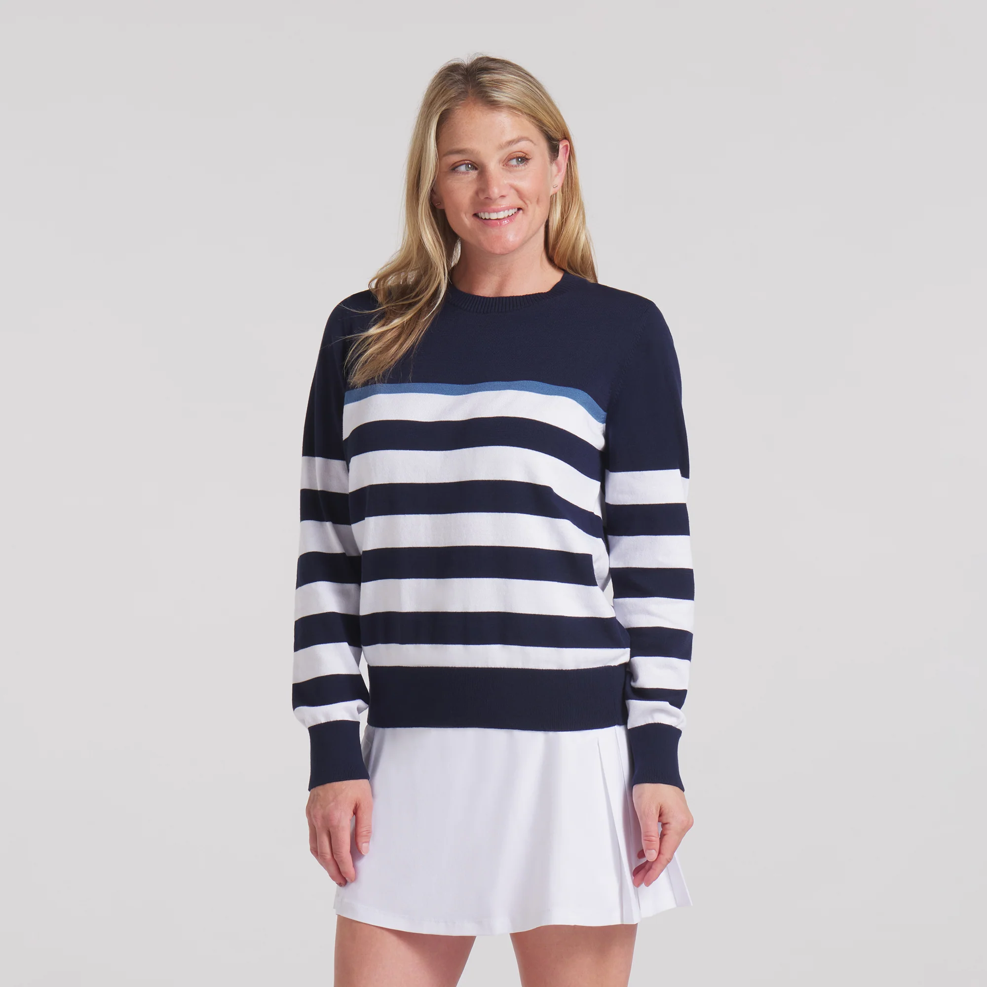 Women's Resort Stripe Golf Sweater - Image 13