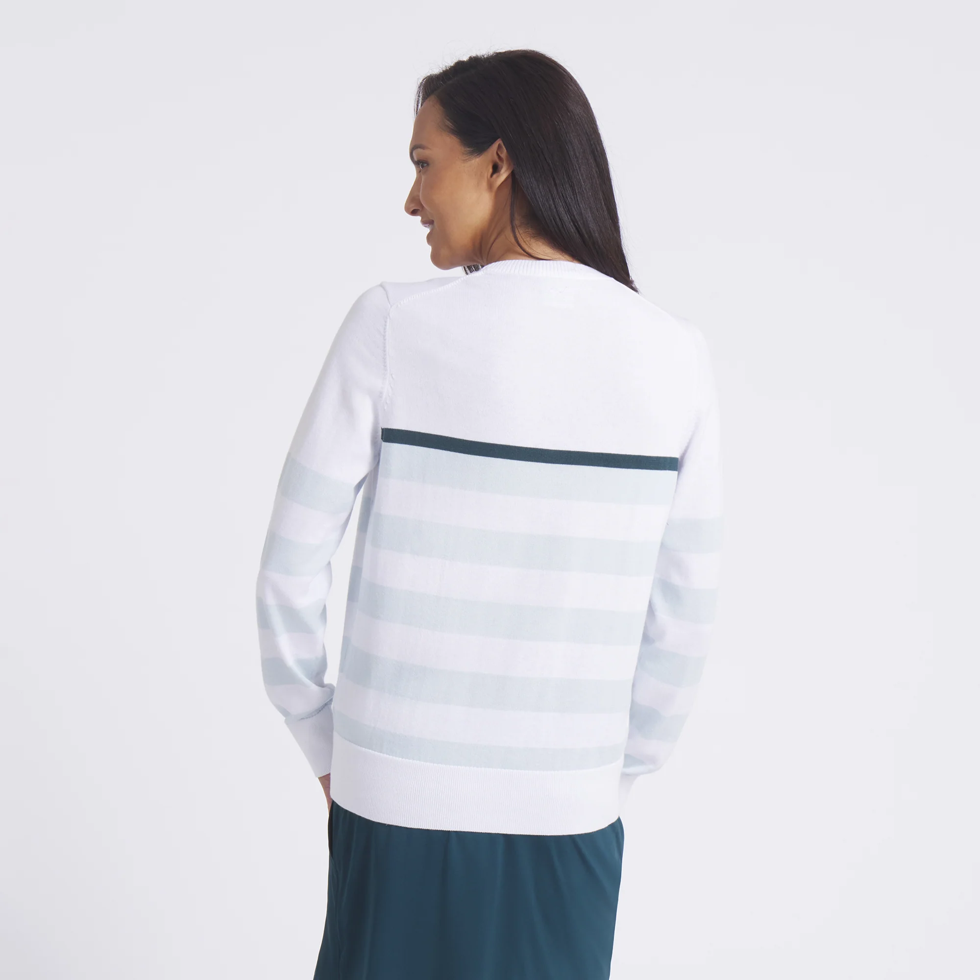Women's Resort Stripe Golf Sweater - Image 8