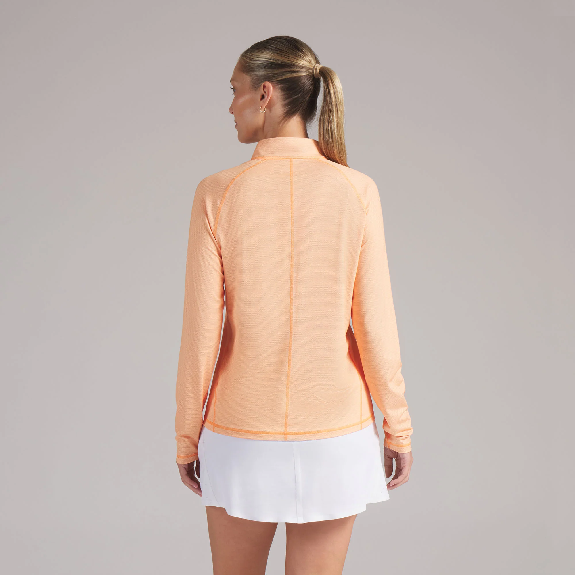 Women's UV Birdseye 1/4 Zip Golf Jacket - Image 8