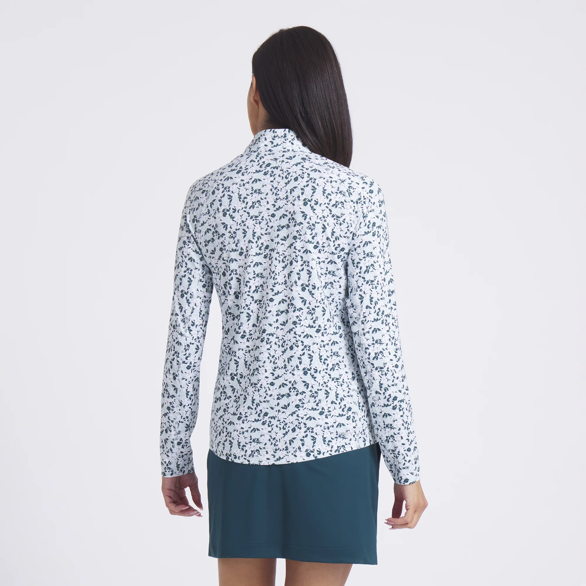 Women's YouV Floral Burst Golf 1/4 Zip - Image 2