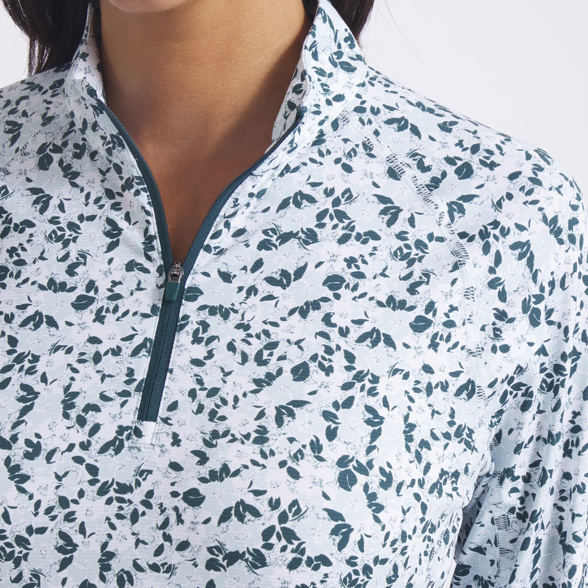 Women's YouV Floral Burst Golf 1/4 Zip - Image 3